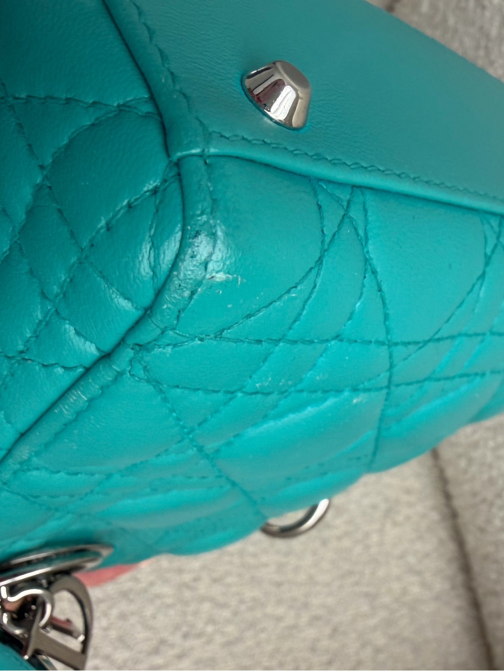 Lady Dior Mini Bag in Teal - Picture 16 of 16